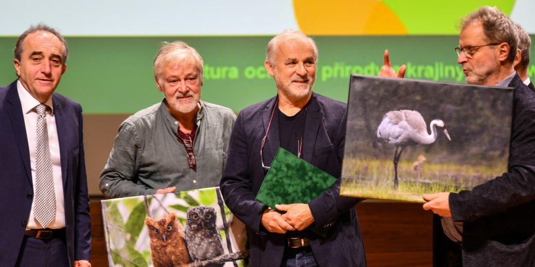 Laureáti Ceny AOPK ČR Jan Hošek a Jiří Petr, foto: Tomáš Jůnek, ČZU