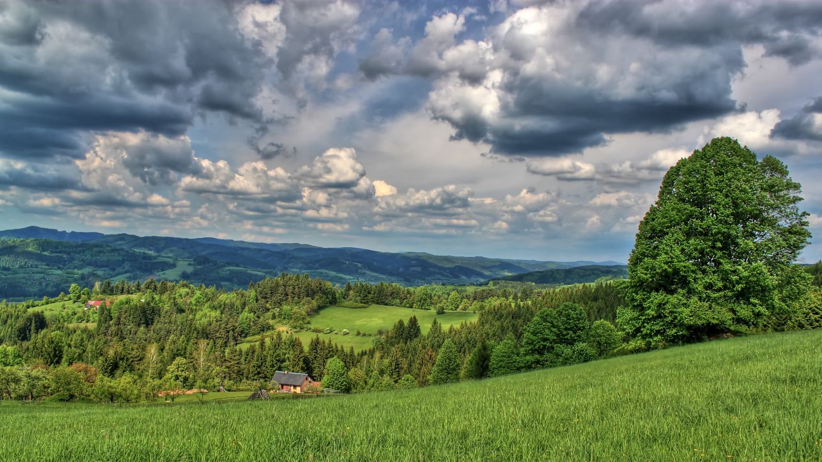 Krajina CHKO Beskydy.